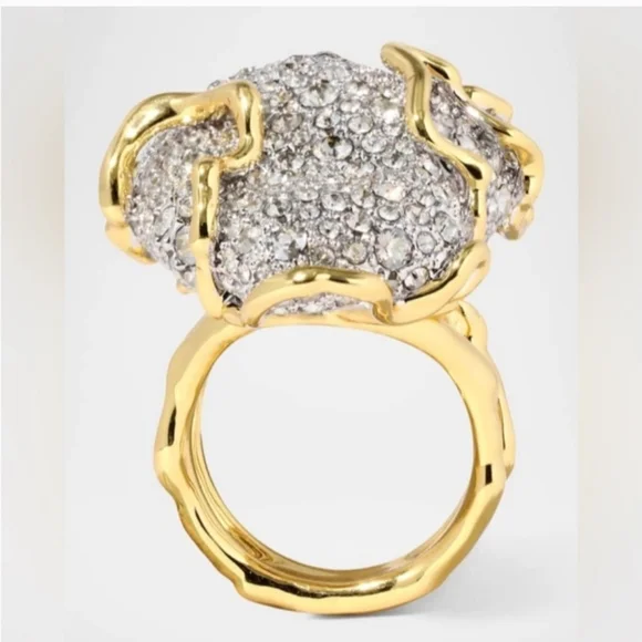 Alexis Bittar Solanales Large Crystal Pavé Geode Ring Size 7 - Picture 4 of 10